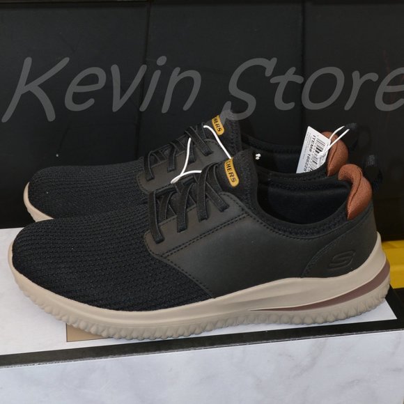 Skechers Men's Delson Slip On Sneaker‎ Black - Picture 4 of 7